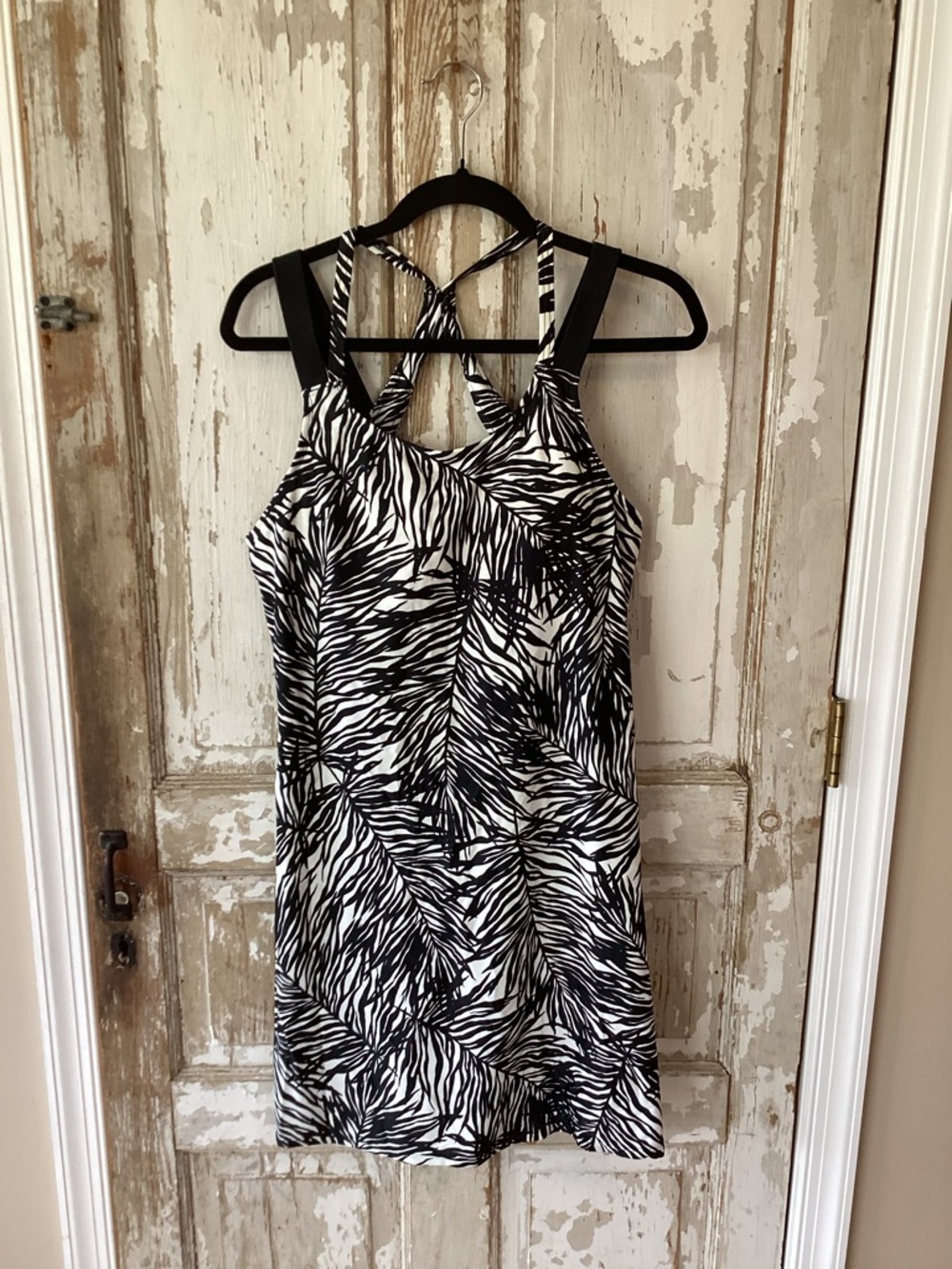 Athleta Black and White Athletic Swim Dress size 38 D/DD - no bottoms